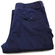 画像1: イギリス軍 BRITISH ROYAL NAVY COMBAT ワンタック カーゴパンツ 紺 100★06 ロイヤルネイビー (1)