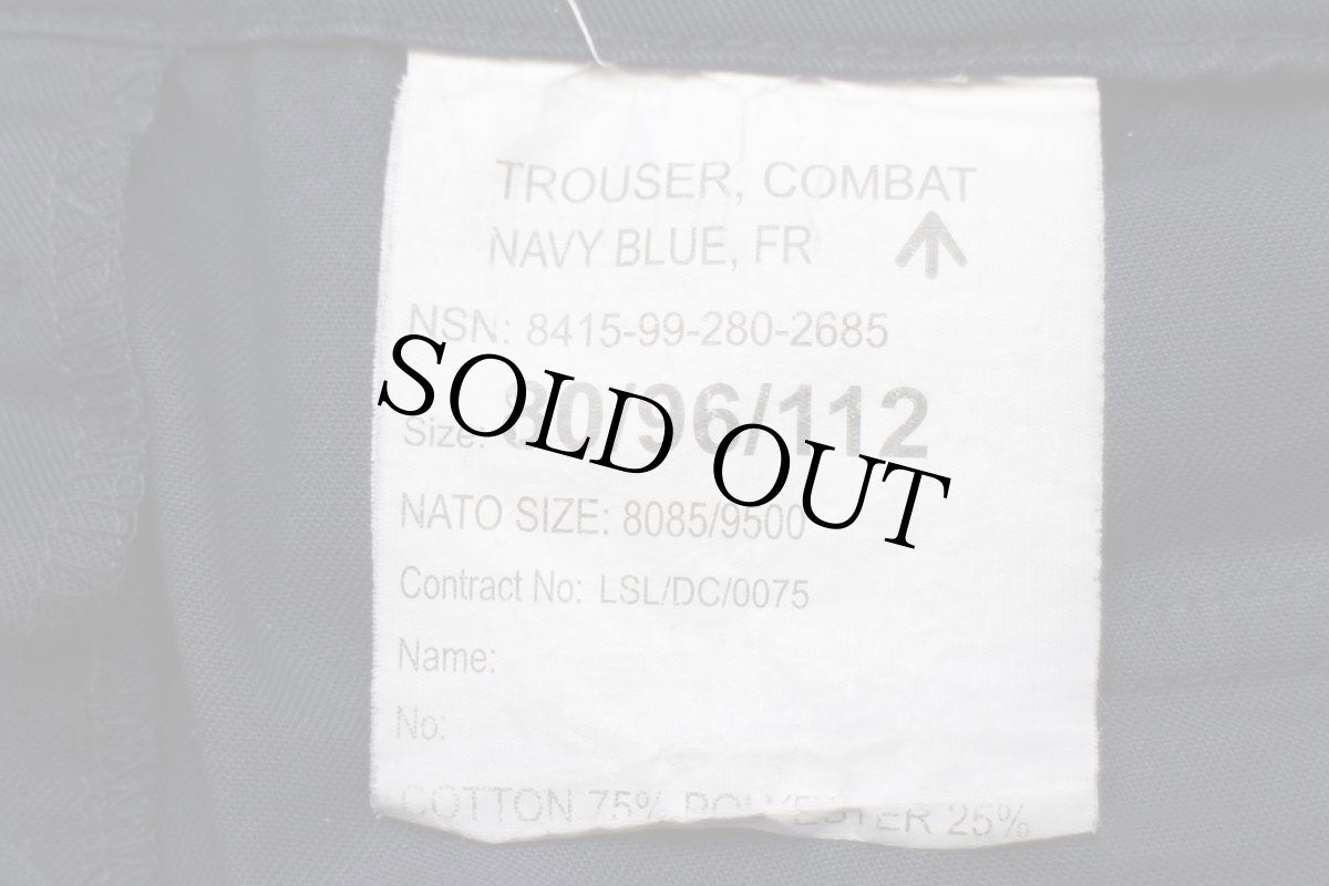 画像6: イギリス軍 BRITISH ROYAL NAVY COMBAT ワンタック カーゴパンツ 紺 96★04 ロイヤルネイビー (6)