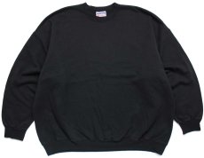 画像1: 90s Hanes 無地 スウェット 黒 特大★ブランク (1)