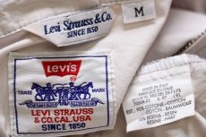 画像4: 90s イタリア製 Levi'sリーバイス ロゴ刺繍 ポプリン ジャケット グレーベージュ★ユーロ (4)