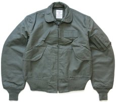 画像1: デッドストック★10s 米軍 USAF CWU-36/P ノボロイド アラミド フライトジャケット セージグリーン M★艶消しマット (1)