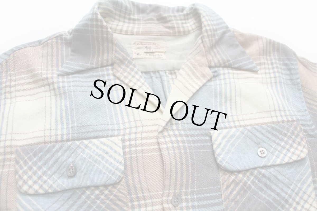 画像3: 50s カナダ製 a Concordia Classic オンブレチェック ウール オープンカラーシャツ (3)