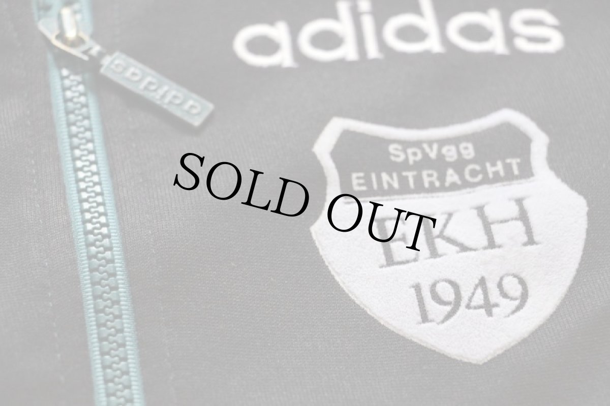 画像5: 90s adidasアディダス ロゴ刺繍&EINTRACHTフロッキープリント マルチカラー トラックジャケット L★ジャージ (5)