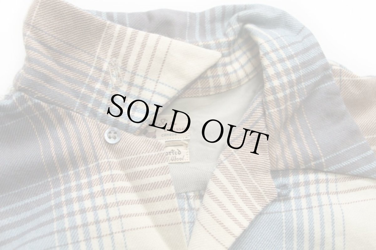 画像4: 50s カナダ製 a Concordia Classic オンブレチェック ウール オープンカラーシャツ (4)