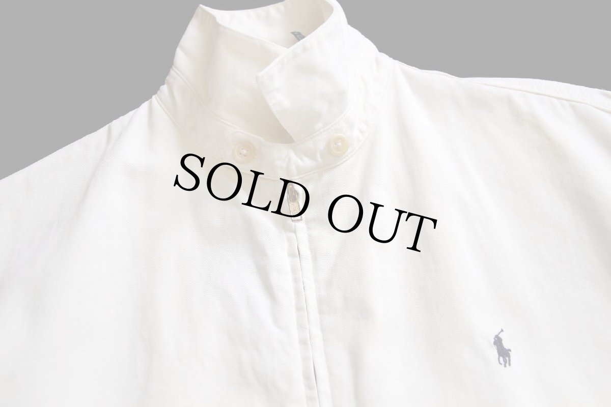 画像3: 90s ポロ ラルフローレン ワンポイント チンスト付き コットンジャケット アイボリー (3)