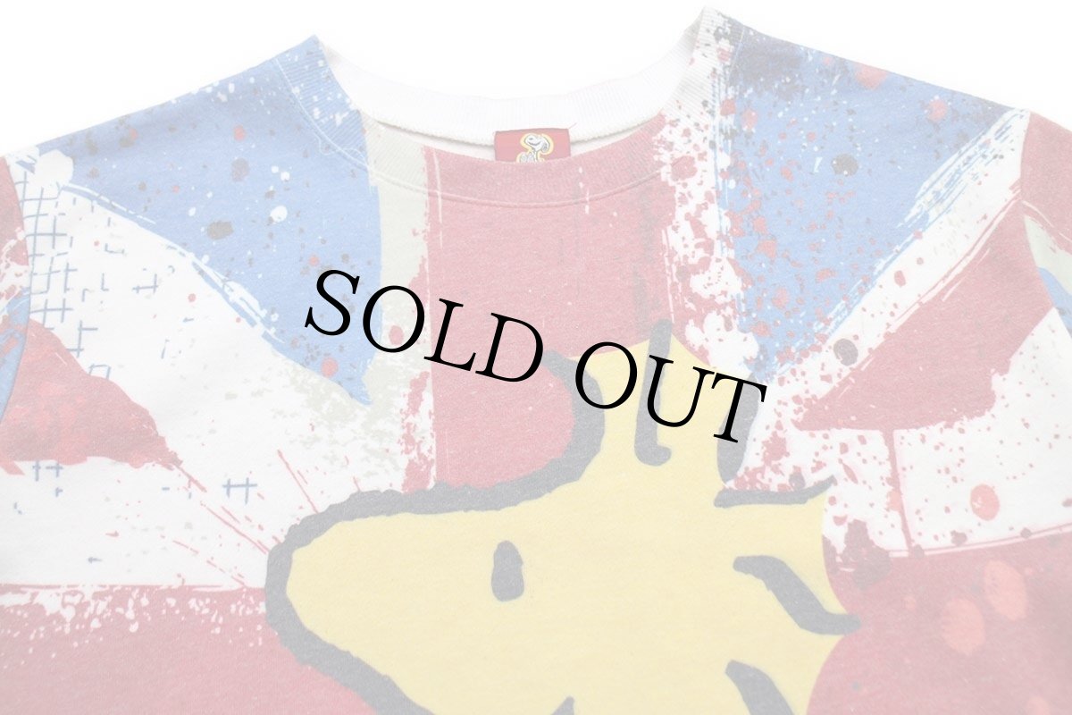 画像3: PEANUTS ウッドストック ユニオンジャック オールオーバープリント スウェット★スヌーピー (3)