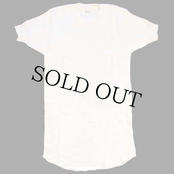 デッドストック☆60s JOCKEY コットン 半袖サーマルシャツ ナチュラル