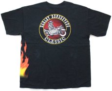 画像3: 00s HARLEY RENDEZVOUS CLASSIC フレイムス コットン ポケットTシャツ 黒 XL (3)