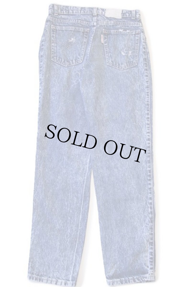 画像3: 80s USA製 Levi'sリーバイス 40760 ワンタック ダメージ ケミカルウォッシュ デニムパンツ w30 L32★アシッド (3)