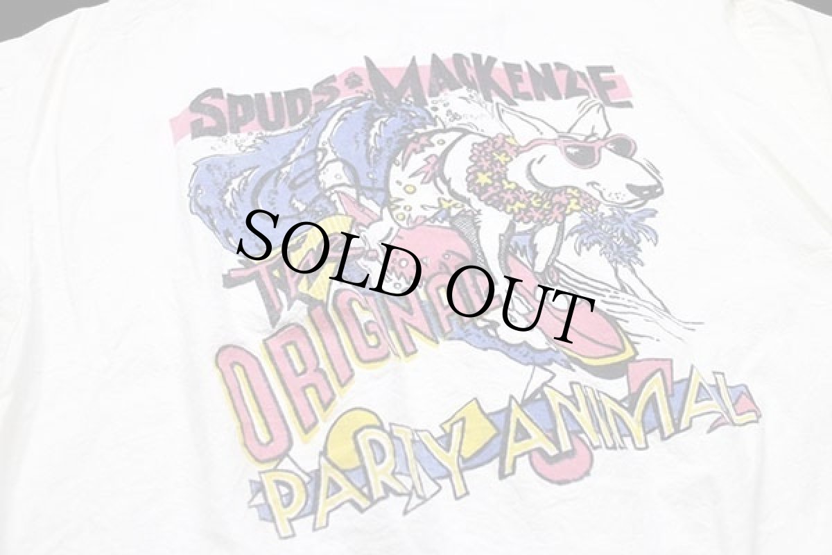 画像4: 80s メキシコ製 SPUDS MACKENZIE サーフ パチポケ コットンジャケット 生成り L★BUD LIGHTバドワイザー (4)