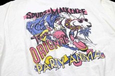 画像4: 80s メキシコ製 SPUDS MACKENZIE サーフ パチポケ コットンジャケット 生成り L★BUD LIGHTバドワイザー (4)