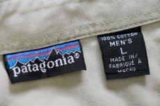 画像4: 90s patagoniaパタゴニア コットン キャンバス シャツ グリーングレー フェード L (4)