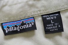 画像4: 90s patagoniaパタゴニア コットン キャンバス シャツ グリーングレー フェード L (4)