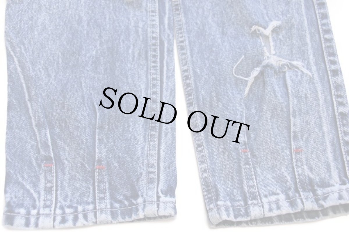 画像9: 80s USA製 Levi'sリーバイス 40760 ワンタック ダメージ ケミカルウォッシュ デニムパンツ w30 L32★アシッド (9)