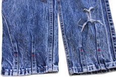 画像9: 80s USA製 Levi'sリーバイス 40760 ワンタック ダメージ ケミカルウォッシュ デニムパンツ w30 L32★アシッド (9)