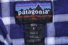 画像4: 90s ポルトガル製 patagoniaパタゴニア チェック オーガニック ピマ コットンシャツ S (4)