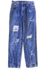 画像2: 80s USA製 Levi'sリーバイス 40760 ワンタック ダメージ ケミカルウォッシュ デニムパンツ w30 L32★アシッド (2)