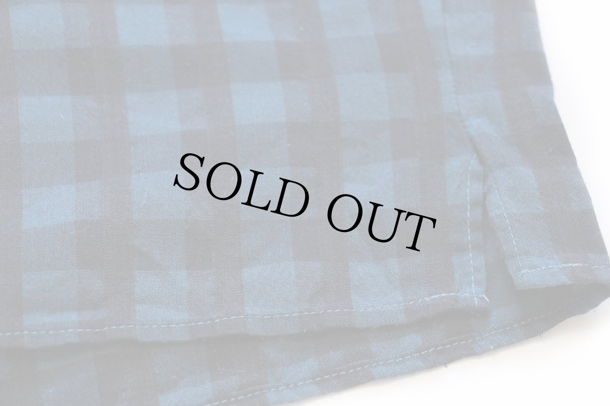 画像5: 90s イタリア製 SISLEY チェック オープンカラーシャツ L (5)