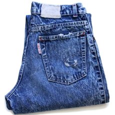 画像1: 80s USA製 Levi'sリーバイス 40760 ワンタック ダメージ ケミカルウォッシュ デニムパンツ w30 L32★アシッド (1)