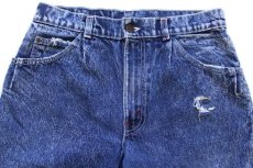 画像4: 80s USA製 Levi'sリーバイス 40760 ワンタック ダメージ ケミカルウォッシュ デニムパンツ w30 L32★アシッド (4)