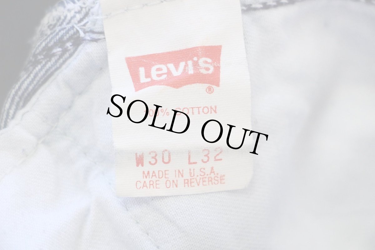 画像6: 80s USA製 Levi'sリーバイス 40760 ワンタック ダメージ ケミカルウォッシュ デニムパンツ w30 L32★アシッド (6)