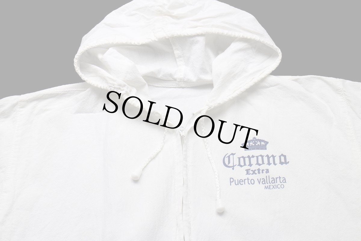 画像3: Corona MEMBER OF THE BEACH CLUB Puerto vallarta MEXICO ロゴ コットンパーカー 白 (3)
