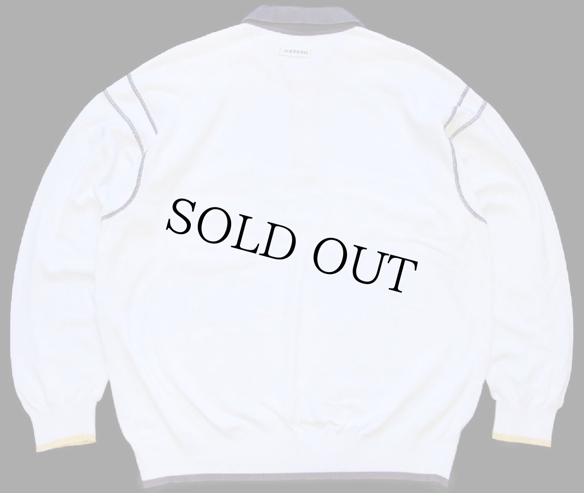 画像2: イタリア製 ICEBERG スヌーピー ウッドストック 刺繍 コットンニット ポロシャツ 白 (2)