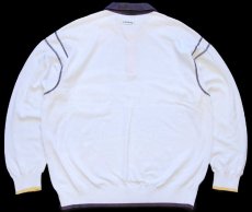 画像2: イタリア製 ICEBERG スヌーピー ウッドストック 刺繍 コットンニット ポロシャツ 白 (2)