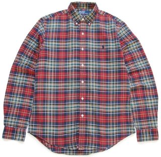 00s ラルフローレン マドラスチェック ボタンダウン 半袖