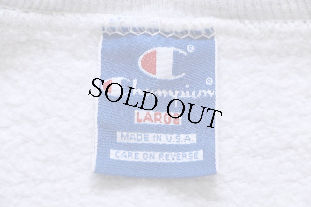 画像4: 90s USA製 Championチャンピオン WAYNE STATE UNIVERSITY 前V スウェット 杢ライトグレー L (4)