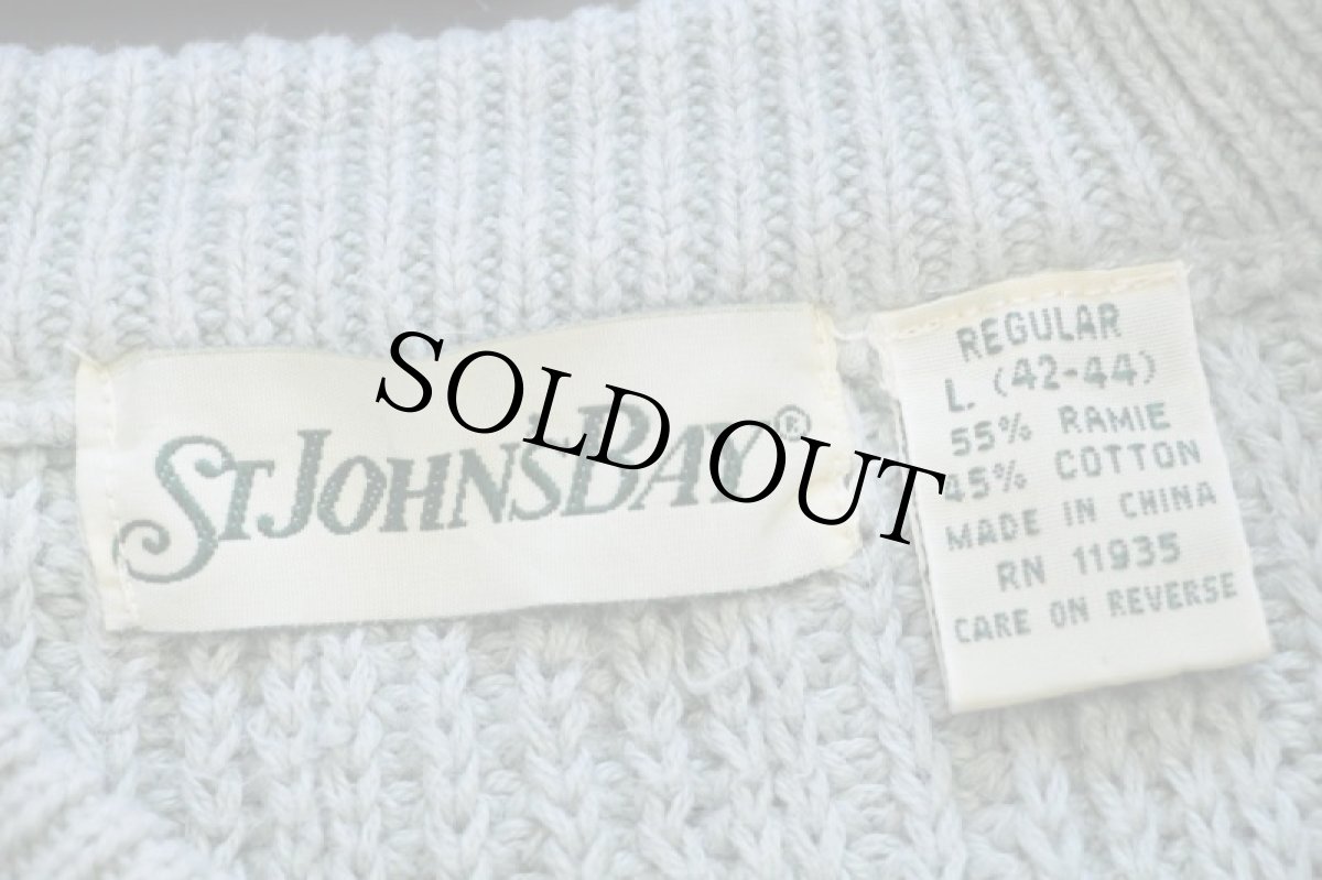 画像4: 90s STJOHN'SBAY サドルショルダー ラミー×コットンニット セーター ミント L (4)