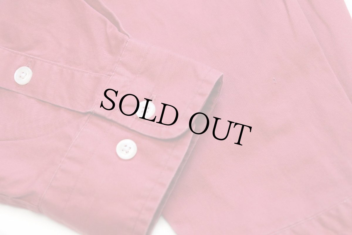 画像6: 90s ラルフローレン BLAKE ワンポイント ボタンダウン コットンシャツ カーマイン XL (6)