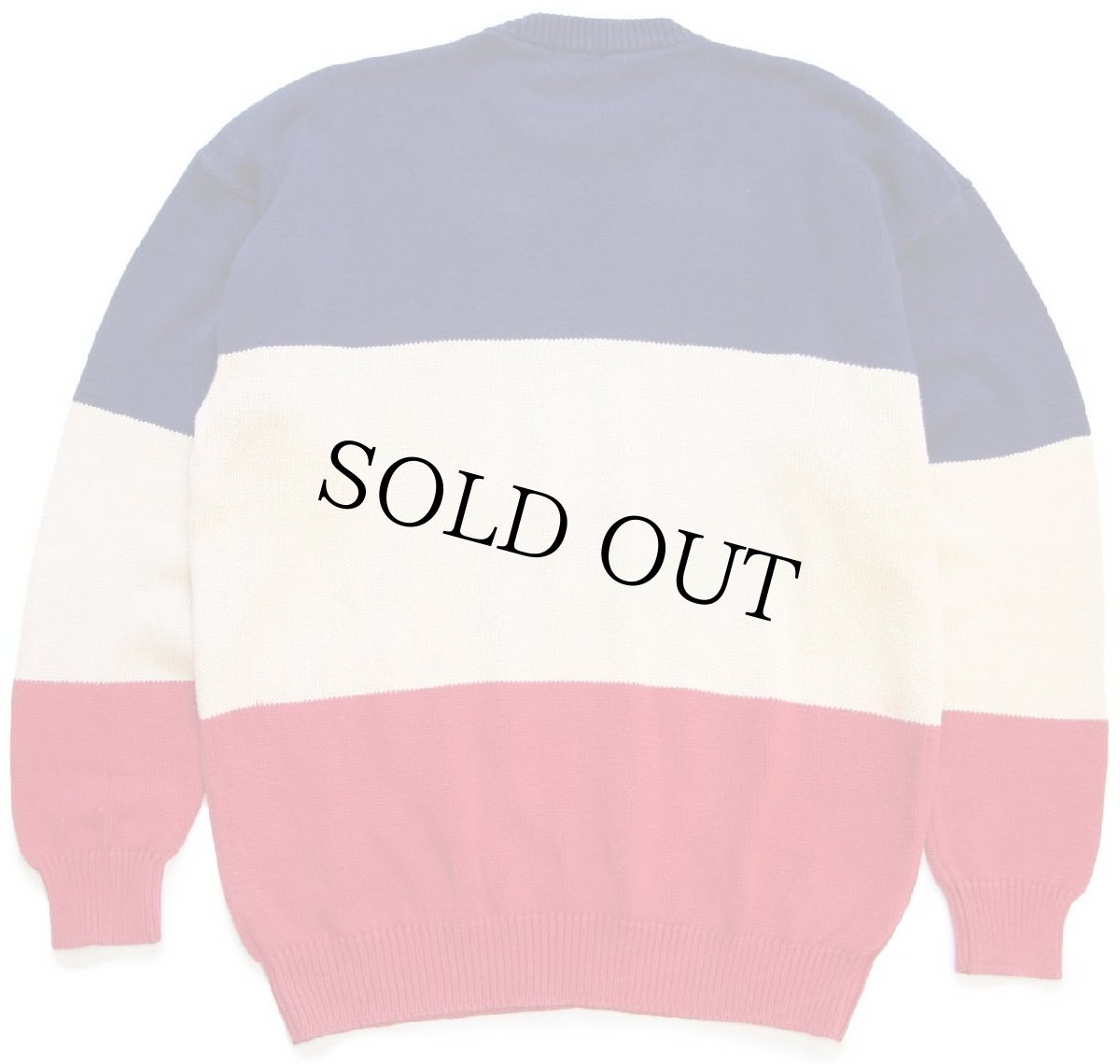 画像2: 80s IZOD LACOSTE ラコステ マルチカラー コットンニット セーター 紺×クリーム×赤 XL (2)