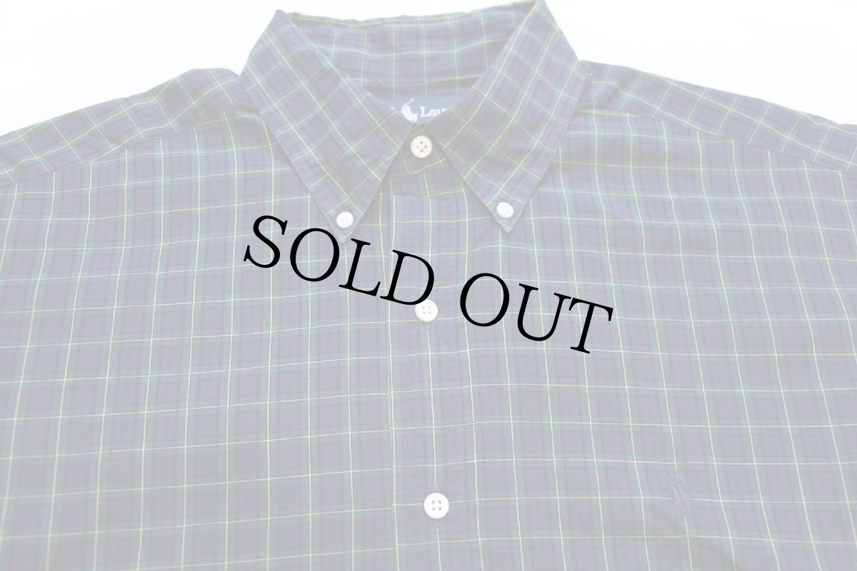 画像3: 90s ラルフローレン YARMOUTH タータンチェック ボタンダウン コットンシャツ 15.5 (3)