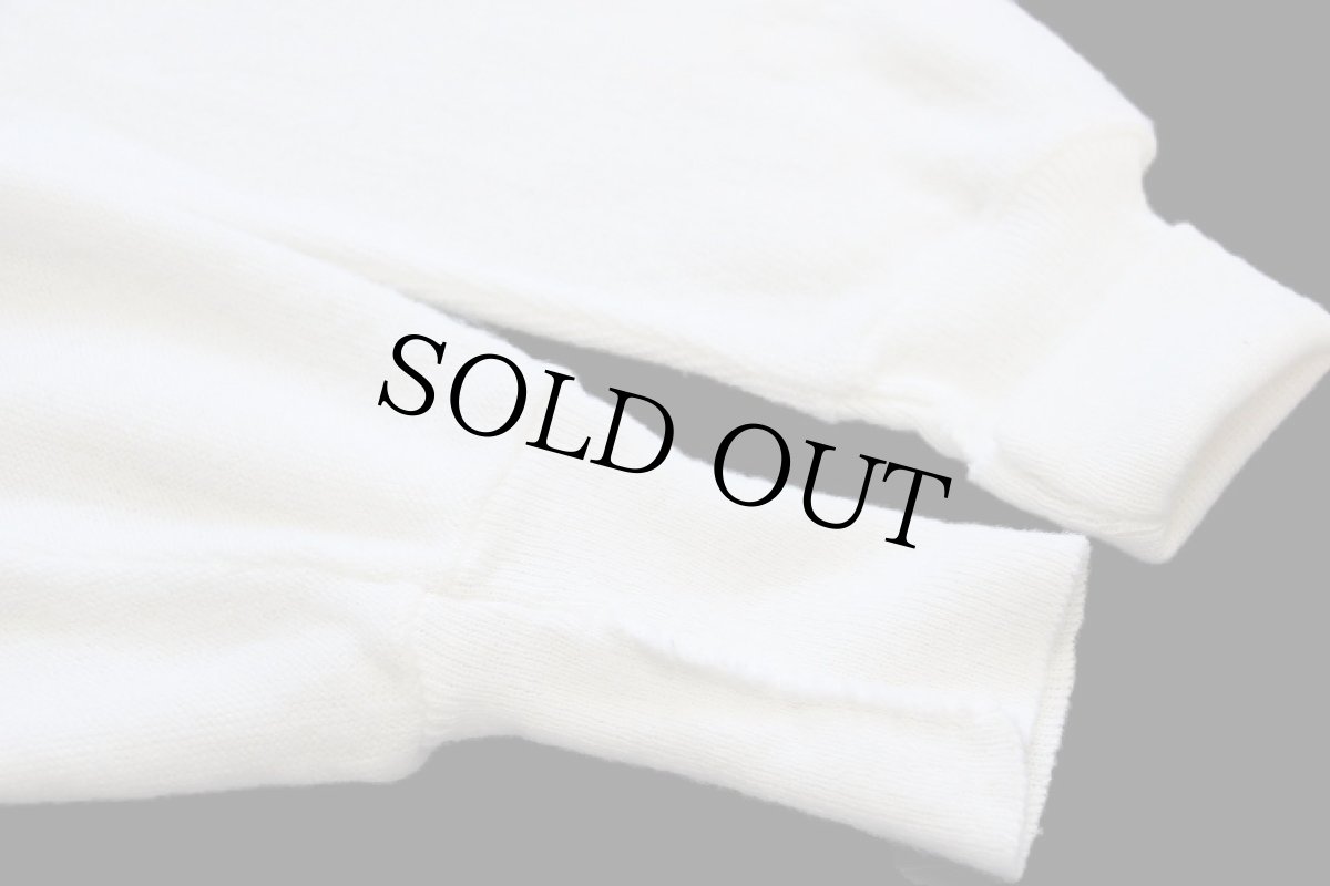 画像6: 70s IZOD LACOSTE ラコステ ワンポイント パール編み アクリルニット カーディガン 白 L (6)