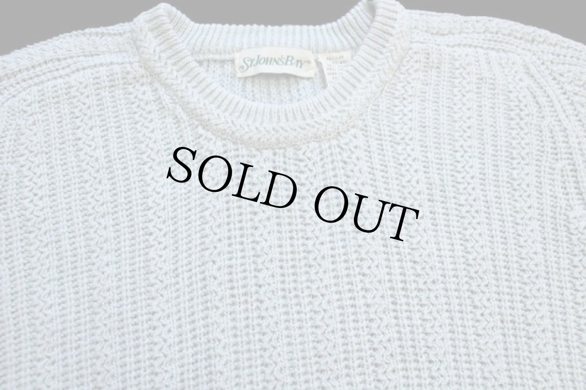 画像3: 90s STJOHN'SBAY サドルショルダー ラミー×コットンニット セーター ミント L (3)