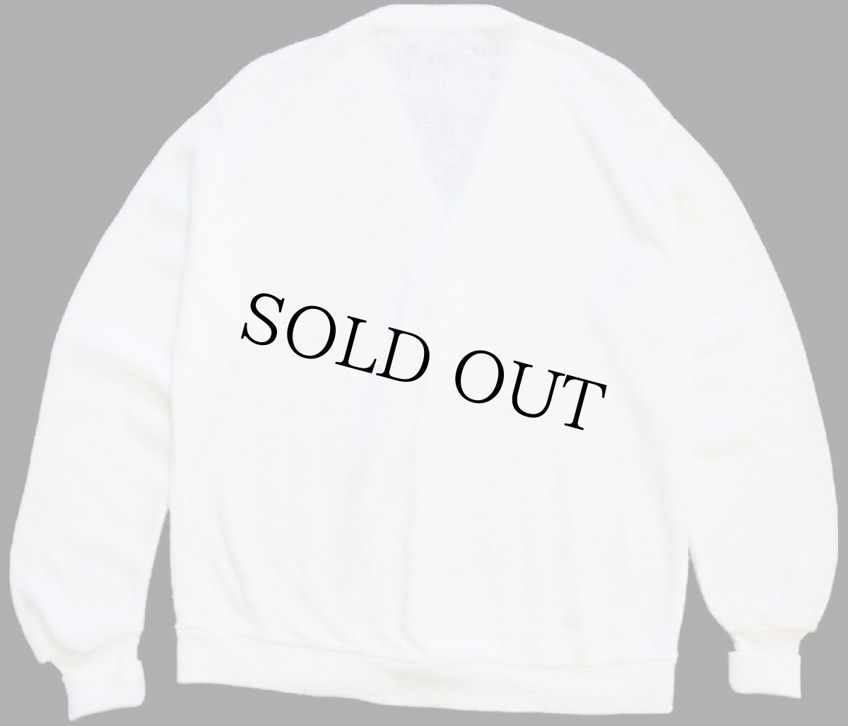 画像2: 70s IZOD LACOSTE ラコステ ワンポイント パール編み アクリルニット カーディガン 白 L (2)