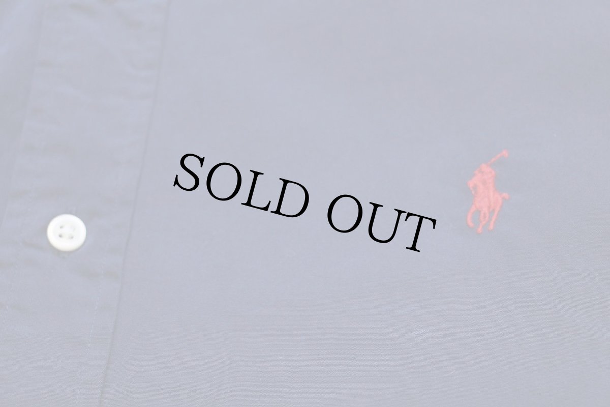 画像5: 00s ラルフローレン ワンポイント ボタンダウン コットンシャツ 紺 XL (5)