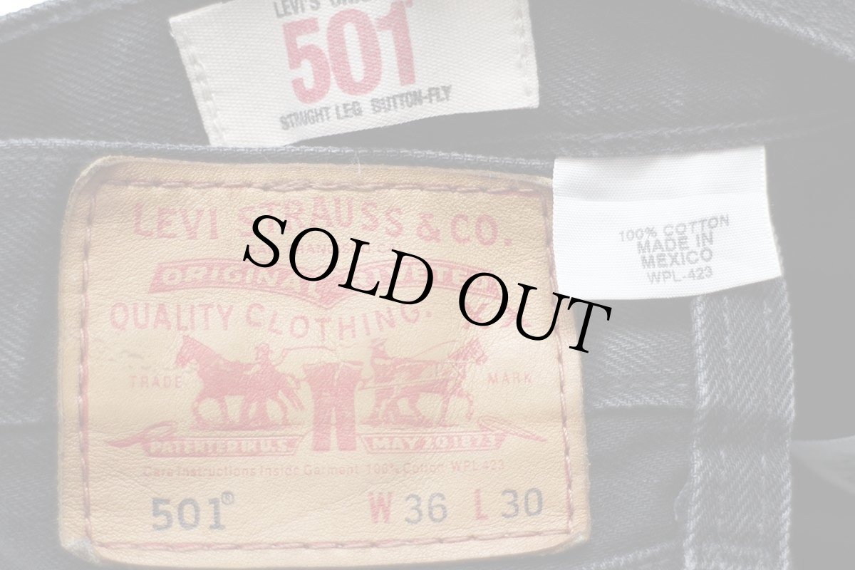 画像6: 00s メキシコ製 Levi'sリーバイス 501 ブラック デニムパンツ w36 L30★SDP2602 (6)
