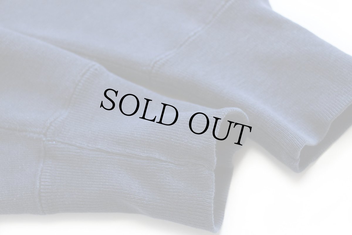 画像5: 70s USA製 Championチャンピオン 単色タグ 無地 目無し リバースウィーブ スウェット 紺 M (5)