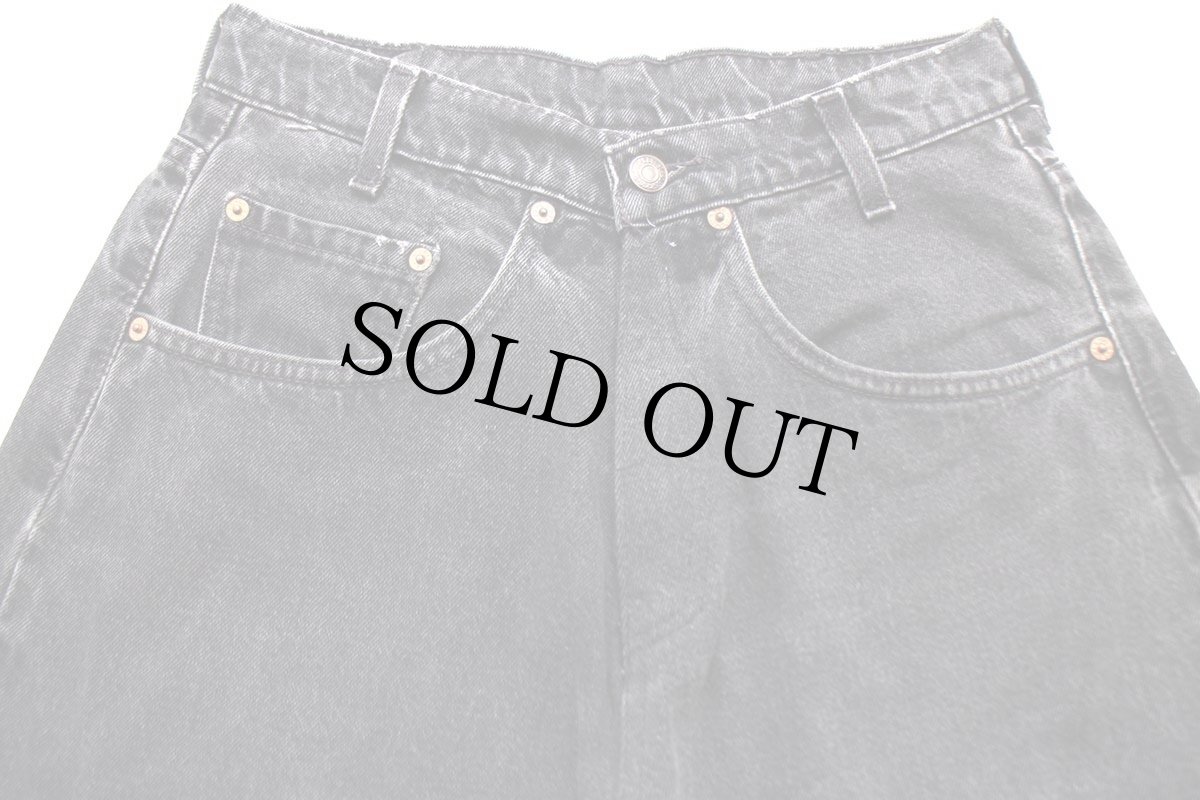 画像4: 90s USA製 Levi'sリーバイス ブラック デニムパンツ カスタム w29★SDP2607 (4)