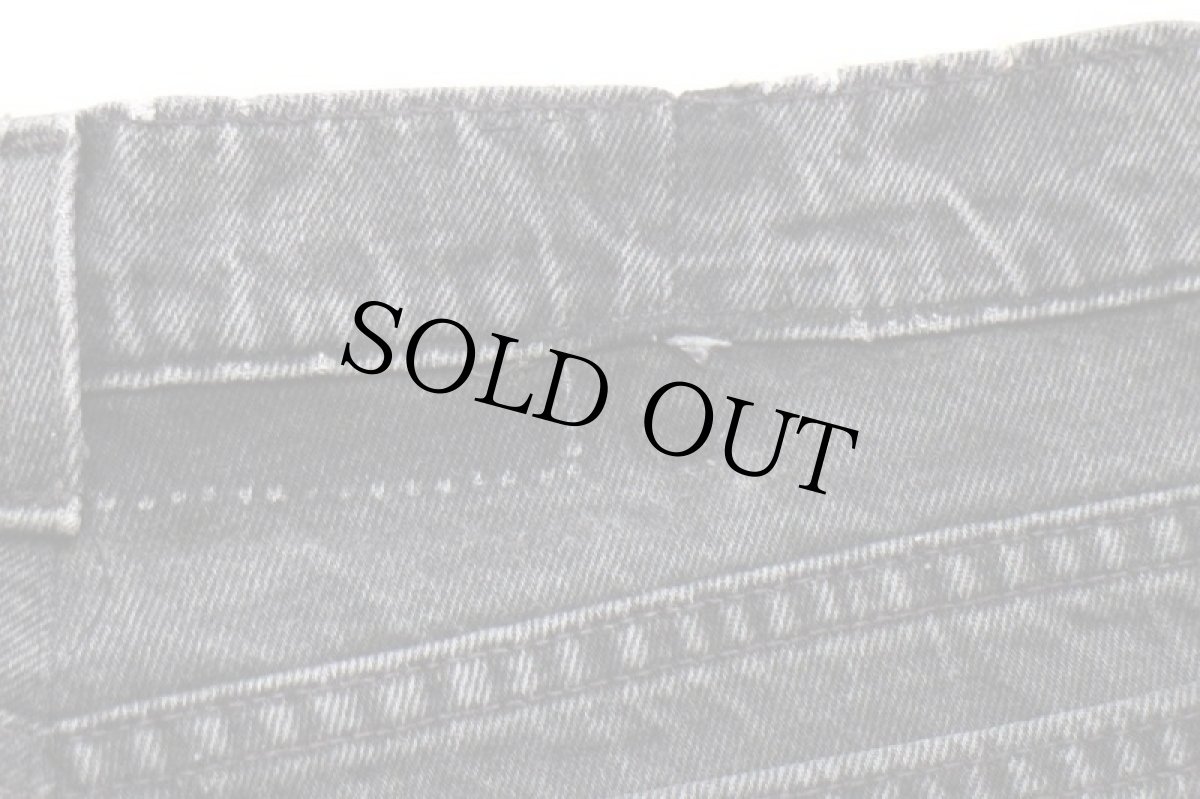 画像6: 90s USA製 Levi'sリーバイス ブラック デニムパンツ カスタム w29★SDP2607 (6)