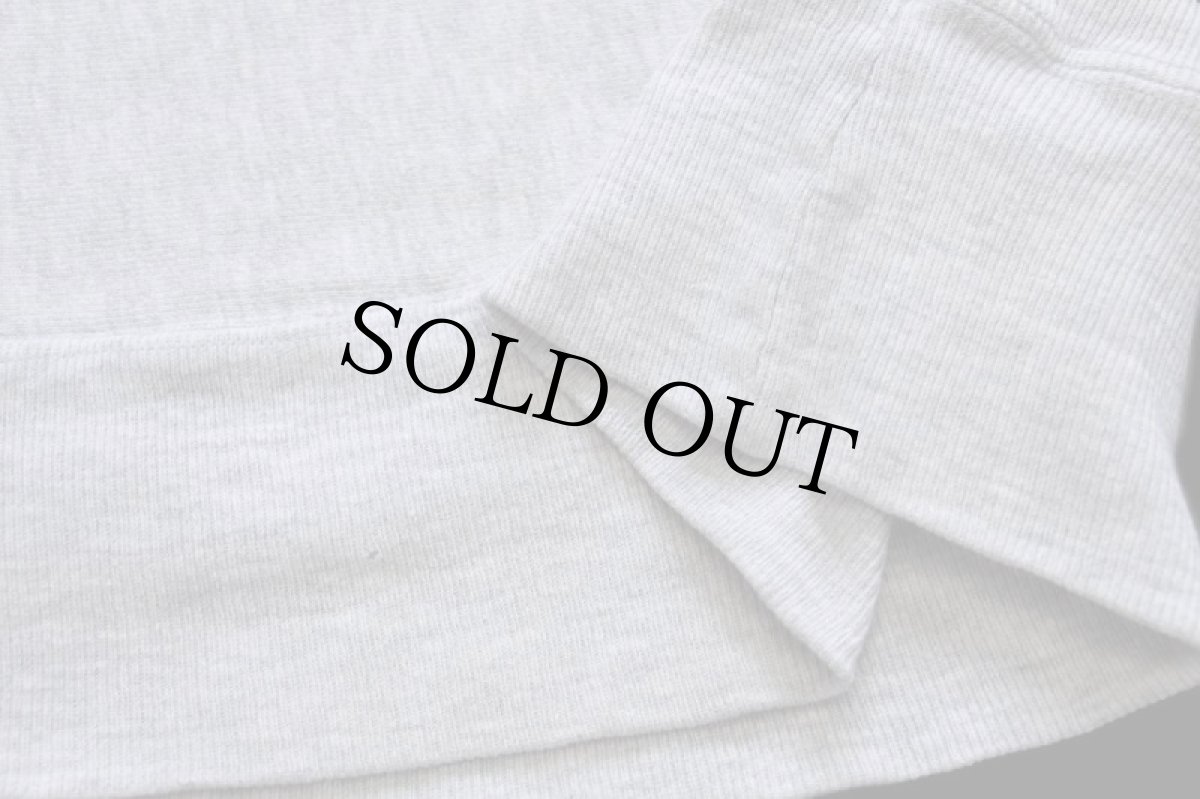 画像6: 80s USA製 Championチャンピオン 無地 目無し リバースウィーブ スウェットパーカー 杢グレー S★フーディー (6)