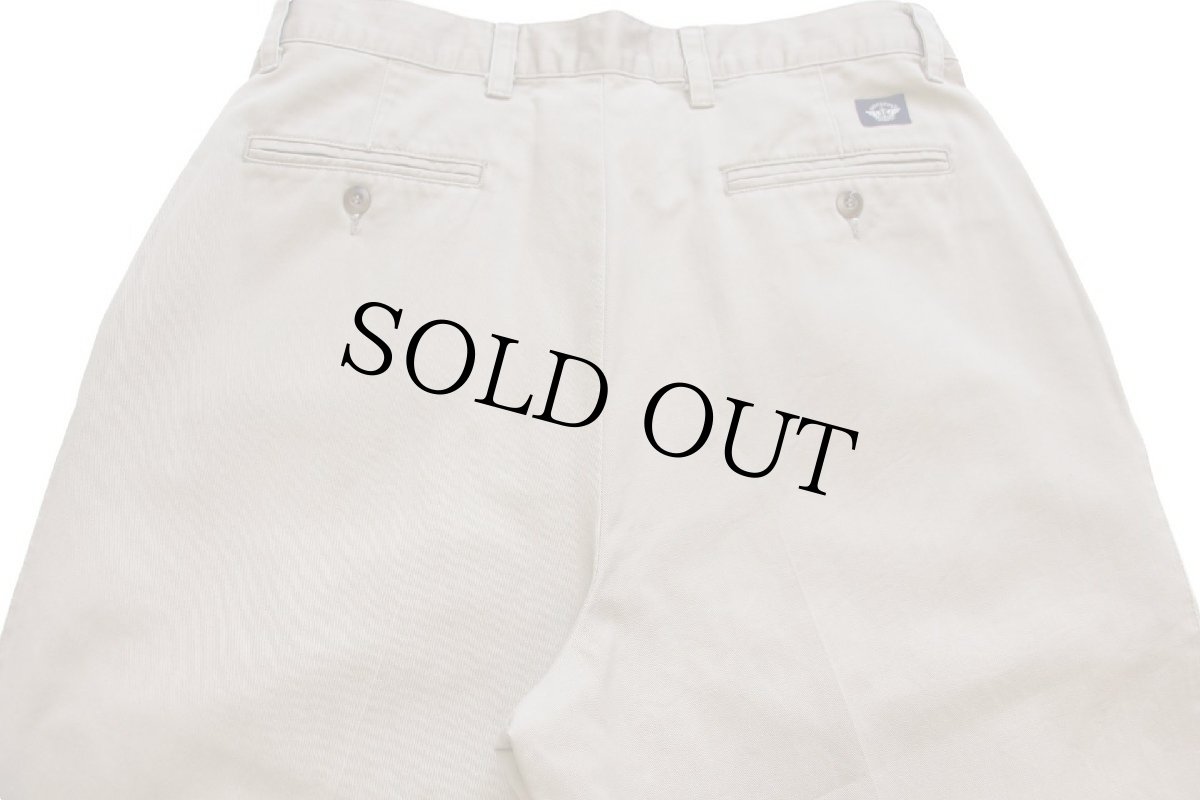 画像5: 90s DOCKERSドッカーズ ツータック コットン チノパン グレーベージュ w34 L31★Levi'sリーバイス (5)