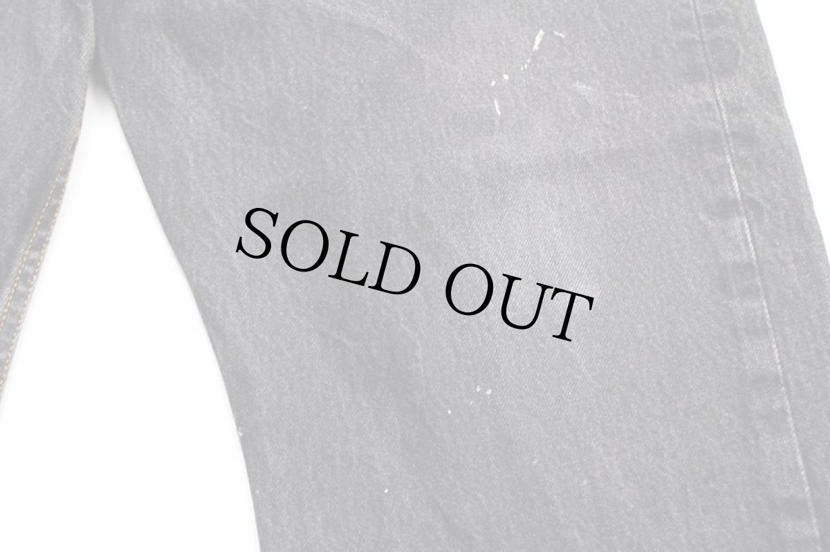 画像8: 00s メキシコ製 Levi'sリーバイス 501 ペンキ飛び 先染め ブラック デニムパンツ w42 L30★SDP2619 (8)