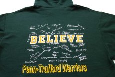 画像4: WPIAL 2011 CHAMPIONS アイスホッケー BELIEVE Penn-Trafford Warriors 両面プリント スウェットパーカー 緑 L (4)