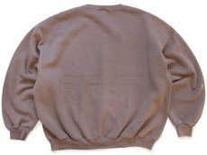 画像2: 90s メキシコ製 RUSSELLラッセル 無地 前V スウェット ココア XXL★特大 ブランク (2)