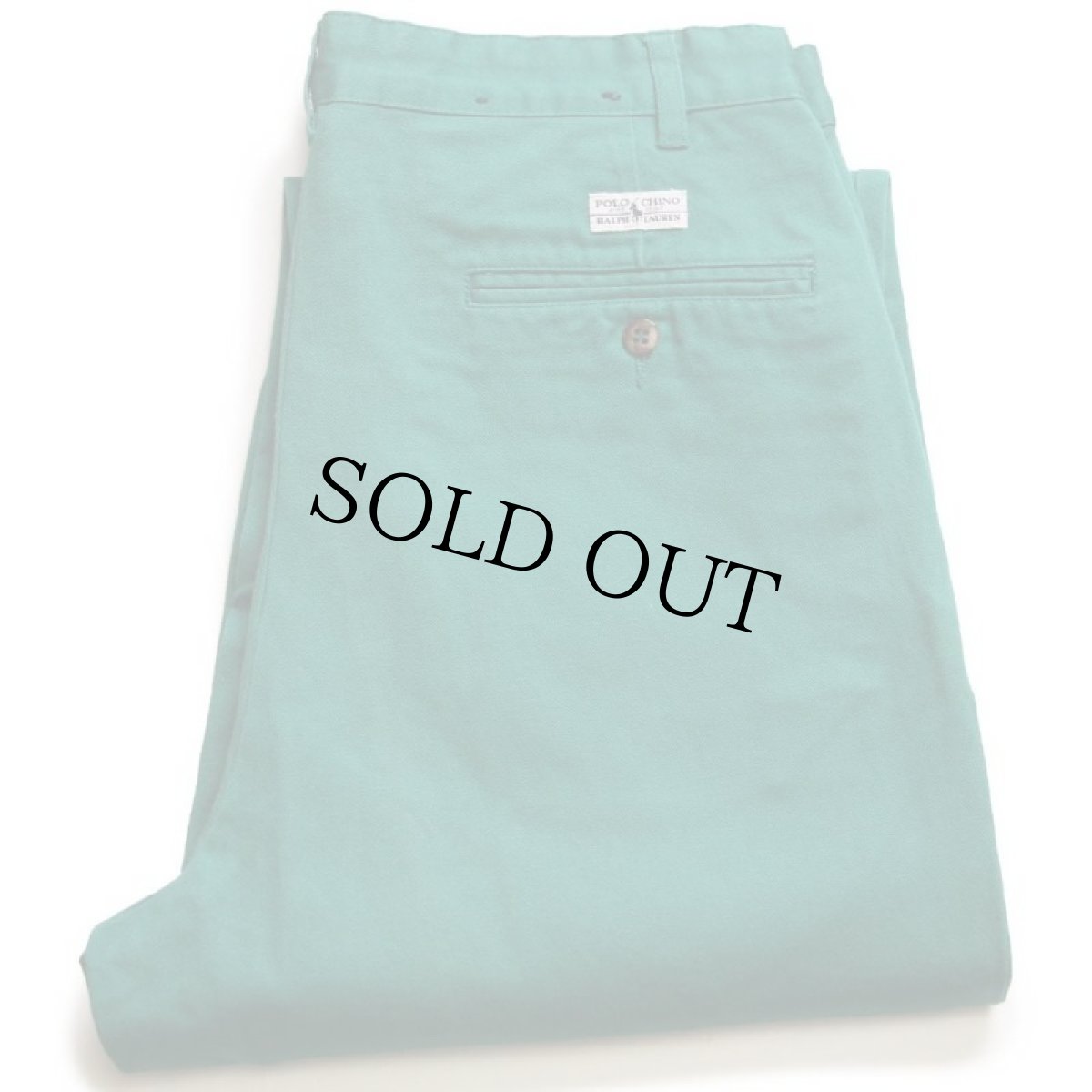 画像1: 90s ポルトガル製 ポロ ラルフローレン ANDREW PANT ツータック コットン チノパン 緑 W31 L32 (1)