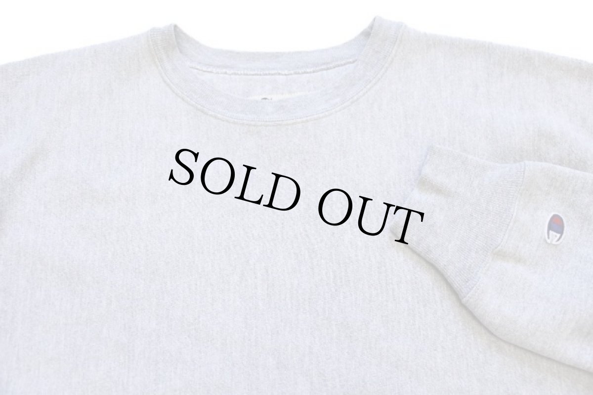 画像3: 00s Championチャンピオン 無地 目無し リバースウィーブ スウェット 杢グレー★ブランク (3)