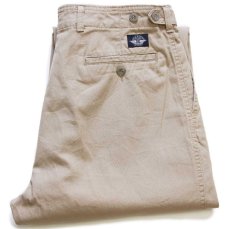 画像1: 90s DOCKERSドッカーズ ツータック コットン キャンバス チノパン グレーベージュ w34 L30★Levi'sリーバイス (1)
